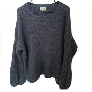 ⭐ Universal Thread Womens Blue Chunky Knit Sweater Oversized Sleeves XXL wool